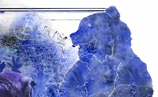 Bears and Artemesia ludoviciana (detail)